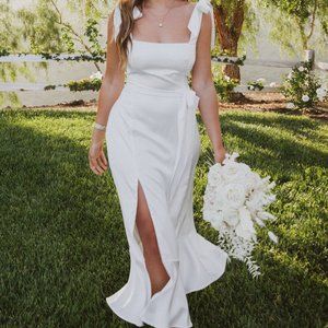 White Satin Dress